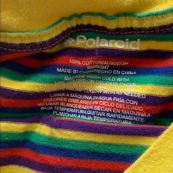 rainbow t shirt with polaroid camera embroidery - Picture 3 of 3